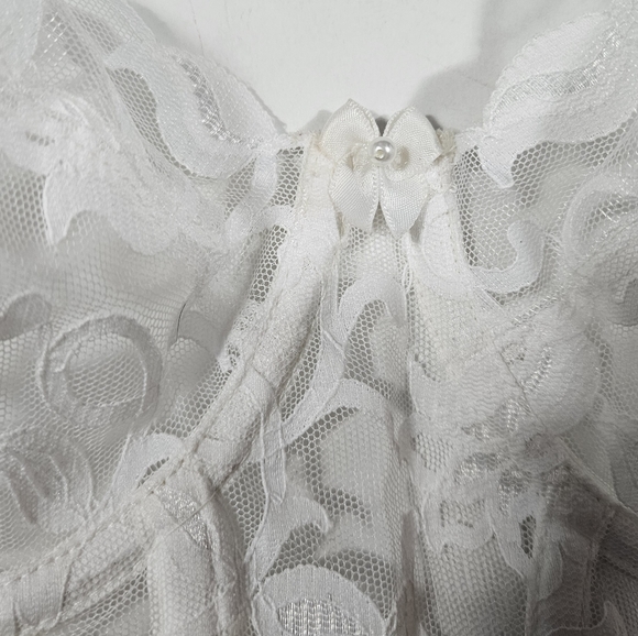 Vintage Gold Label Victorias Secret White Lace Bustier Bra Corset Sz 36B Bridal - Picture 8 of 15